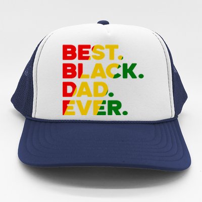 Best Black Dad Ever Gift Trucker Hat