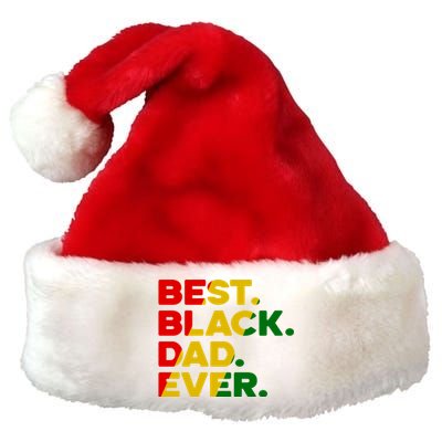 Best Black Dad Ever Gift Premium Christmas Santa Hat