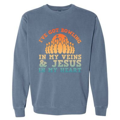 Best Bowling Design For Women Jesus Christian Bowling Garment-Dyed Sweatshirt