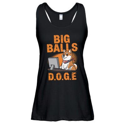 Big Balls D.O.G.E Doge Funny Ladies Essential Flowy Tank