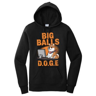 Big Balls D.O.G.E Doge Funny Women's Pullover Hoodie