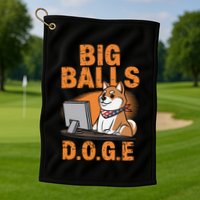 Big Balls D.O.G.E Doge Funny Golf Towel