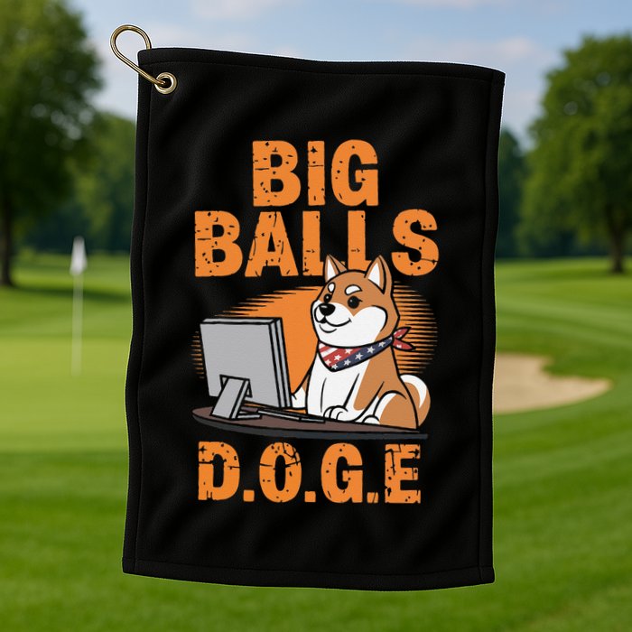 Big Balls D.O.G.E Doge Funny Golf Towel