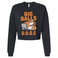 Big Balls D.O.G.E Doge Funny Cropped Pullover Crew