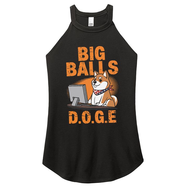 Big Balls D.O.G.E Doge Funny Women's Perfect Tri Rocker Tank