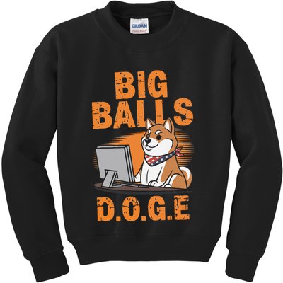 Big Balls D.O.G.E Doge Funny Kids Sweatshirt