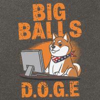 Big Balls D.O.G.E Doge Funny Cotton Canvas Backpack