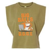Big Balls D.O.G.E Doge Funny Garment-Dyed Women's Muscle Tee