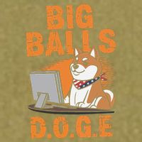Big Balls D.O.G.E Doge Funny Garment-Dyed Women's Muscle Tee