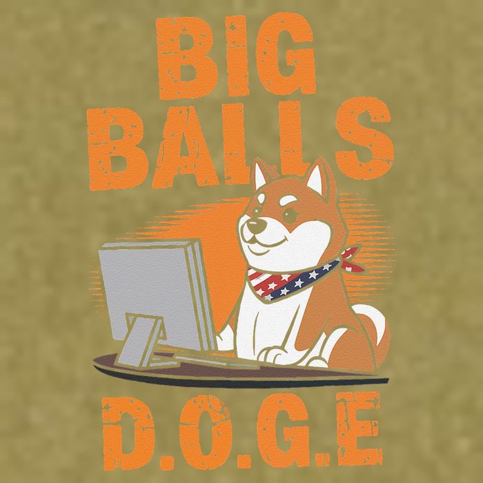 Big Balls D.O.G.E Doge Funny Garment-Dyed Women's Muscle Tee