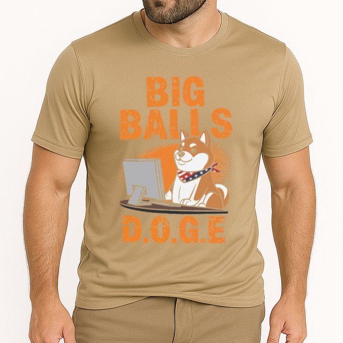 Big Balls D.O.G.E Doge Funny Cooling Performance Crew T-Shirt