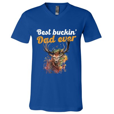Best Buckin Dad Ever Gift Deer Hunters Gifgift Funny Gift V-Neck T-Shirt