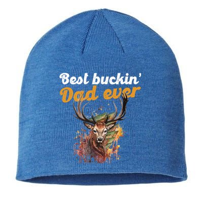 Best Buckin Dad Ever Gift Deer Hunters Gifgift Funny Gift Sustainable Beanie