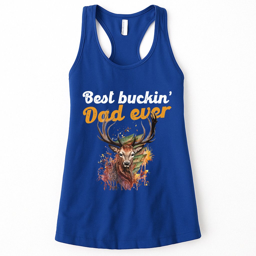 Best Buckin Dad Ever Gift Deer Hunters Gifgift Funny Gift Womens Tank Top