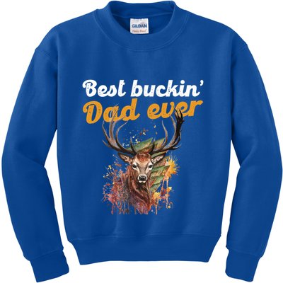 Best Buckin Dad Ever Gift Deer Hunters Gifgift Funny Gift Kids Sweatshirt
