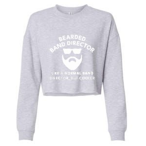 Funny Bearded Band Director Definition  Cropped Pullover Crew