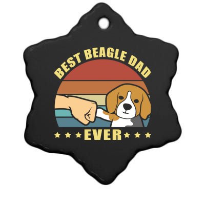 Best Beagle Dad Ever Dog Owner Father Funny Gift Ceramic Star Ornament