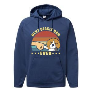 Best Beagle Dad Ever Dog Owner Father Funny Gift Performance Fleece Hoodie