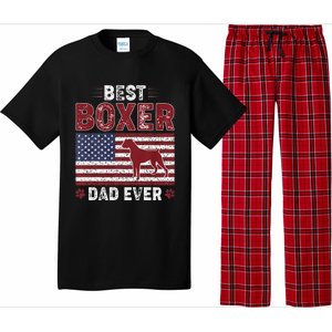 Best Boxer Dad Ever American Flag Dog Dad Pajama Set