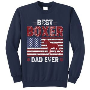 Best Boxer Dad Ever American Flag Dog Dad Sweatshirt