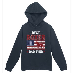 Best Boxer Dad Ever American Flag Dog Dad Urban Pullover Hoodie