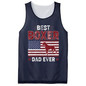 Best Boxer Dad Ever American Flag Dog Dad Mesh Reversible Basketball Jersey Tank