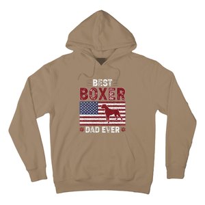 Best Boxer Dad Ever American Flag Dog Dad Hoodie