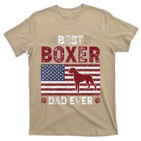 Best Boxer Dad Ever American Flag Dog Dad T-Shirt