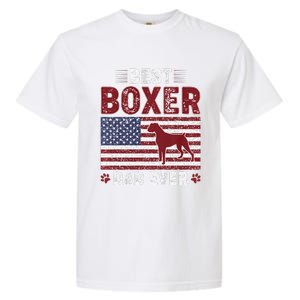 Best Boxer Dad Ever American Flag Dog Dad Garment-Dyed Heavyweight T-Shirt