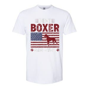 Best Boxer Dad Ever American Flag Dog Dad Softstyle CVC T-Shirt