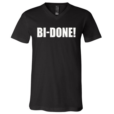 Bidone Biden Done Biden Stops The Presidential Campaign V-Neck T-Shirt