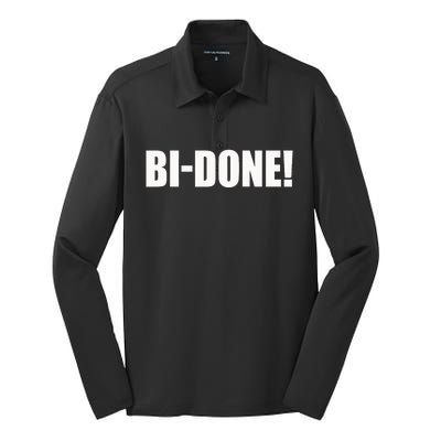 Bidone Biden Done Biden Stops The Presidential Campaign Silk Touch Performance Long Sleeve Polo