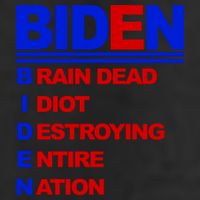 Biden Brain Dead Idiot Destroying Entire Nation 7 Panel Mesh Trucker Snapback Hat