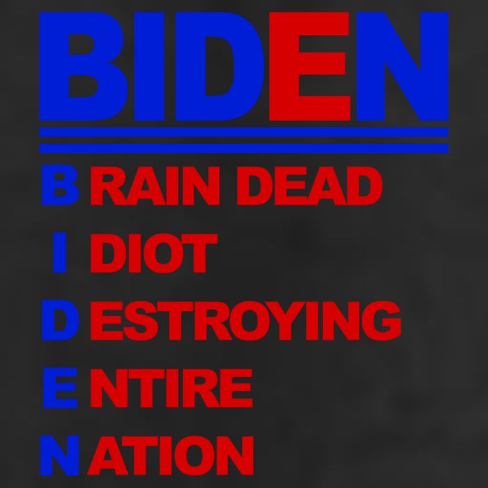 Biden Brain Dead Idiot Destroying Entire Nation 7 Panel Mesh Trucker Snapback Hat