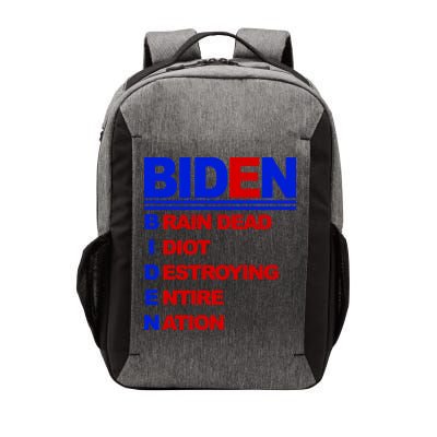 Biden Brain Dead Idiot Destroying Entire Nation Vector Backpack