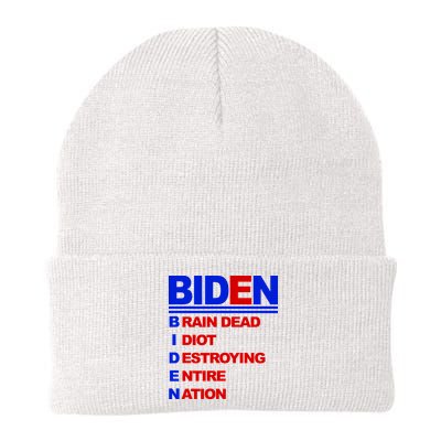 Biden Brain Dead Idiot Destroying Entire Nation Beanie