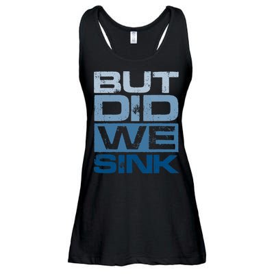 Boating But Did We Sink Pontoon Captain Ladies Essential Flowy Tank