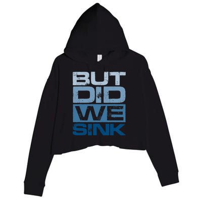 Boating But Did We Sink Pontoon Captain Crop Fleece Hoodie