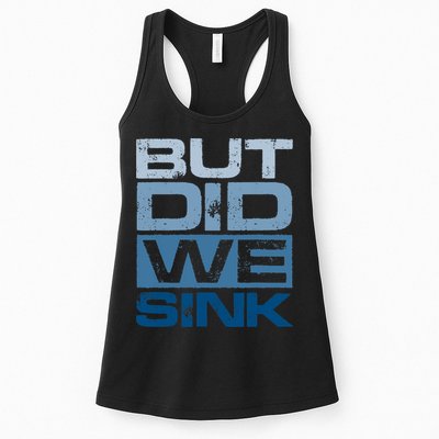 Boating But Did We Sink Pontoon Captain Womens Tank Top
