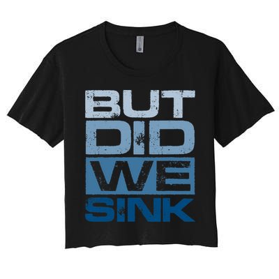Boating But Did We Sink Pontoon Captain Crop Top