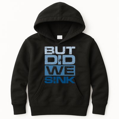 Boating But Did We Sink Pontoon Captain Kids Hoodie