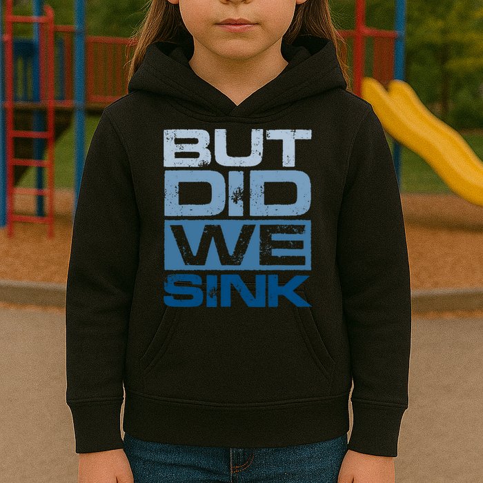 Boating But Did We Sink Pontoon Captain Kids Hoodie