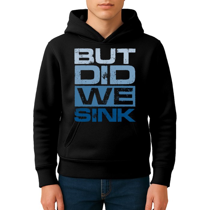 Boating But Did We Sink Pontoon Captain Kids Hoodie