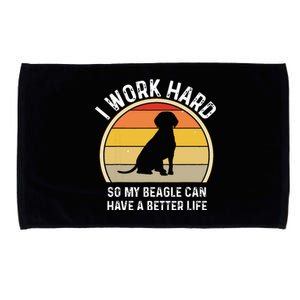 Beagle Beagle Dad I Work Hard So My Dog Can Have A Microfiber Hand Towel