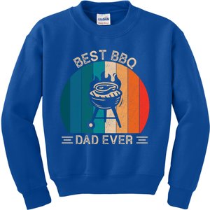 Best Bbq Dad Ever Retro Bbq Graphic Father's Day Meaningful Gift Kids Sweatshirt