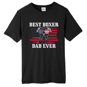 Best Boxer Dad Ever Dog Patriotic 4th Of July American Flag Tall Fusion ChromaSoft Performance T-Shirt