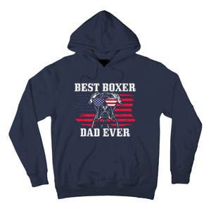 Best Boxer Dad Ever Dog Patriotic 4th Of July American Flag Tall Hoodie