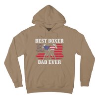 Best Boxer Dad Ever Dog Patriotic 4th Of July American Flag Hoodie