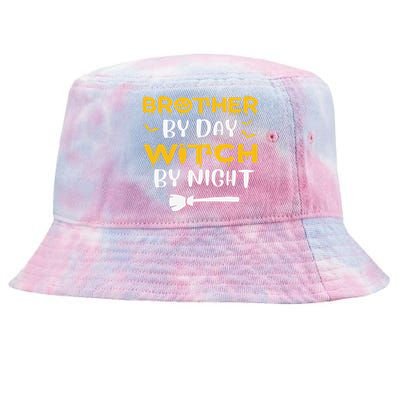 Brother By Day Witch By Night Funny Gifts Halloween Costume Tie-Dyed Bucket Hat