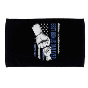 Best Bonus Dad Ever American Flag Fathers Day Gift Dad Great Gift Microfiber Hand Towel